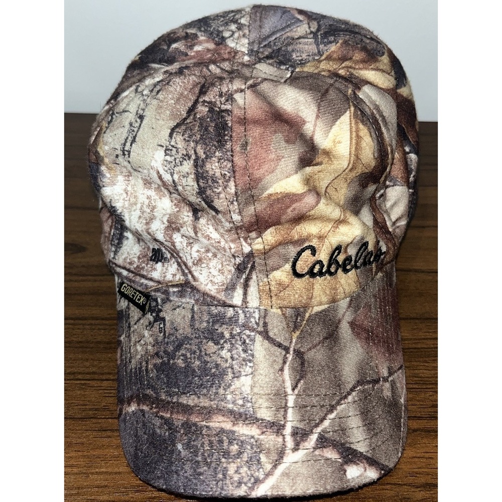 Cabela's Gore-Tex Camo Hunting Hat Ear Flaps Thinsulate Winter Cap Vintage M